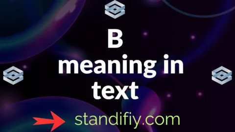 b meaning in text