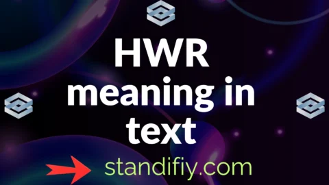 hwr meaning in text