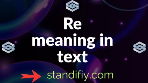 re meaning in text