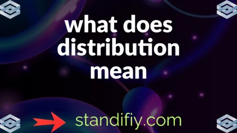what does distribution mean